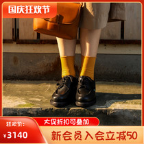 Domestic spot exchangeable code womens production Paraboot Chambord classic round head Derby shoes leather shoes