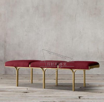 Nordic personality wrought iron bench post-modern light luxury bed tail stool door change shoes stool clothing store rest sofa stool