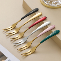 Fruit fork 304 stainless steel storage tank light luxury cute home children fruit dessert snack cake fruit plate fork