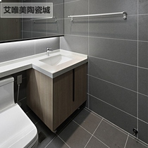All porcelain simple pure gray black and white 300x600 kitchen bathroom wall tiles Toilet non-slip floor tiles tiles