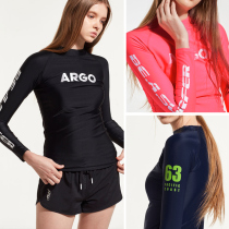 Korea ARGO long sleeve swimsuit female diving wetsuit top Split quick-drying kayak sunscreen suit freediving suit