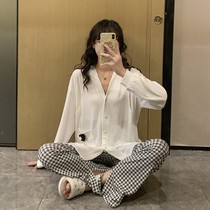 Lunar Subsuit Thin section Postpartum breast-feeding Large-size Maternal feeding home Clothing Two Sets Spring Autumn Pure Cotton Pregnant Woman Pyjamas