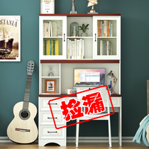 Desk bookshelf bookcase combined desktop computer tableSimply modern home bedroom childrens writing learning table