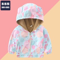 2021 autumn and winter clothes New Baby corduroy coat girl fleece coat small children baby fleece warm