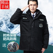 Security clothes for men and winter cotton clothes thickened medium and long security coats multi-functional cold-proof clothes winter cotton cotton