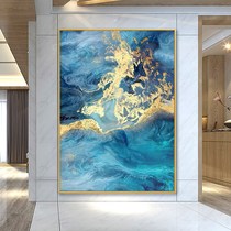 Creative Hand-painted Oil Painting Light Extravagant Living Room Golden Cloud Sea Restaurant Xuanguan Background Wall Decoration Painting Corridor Bedroom Hanging Painting