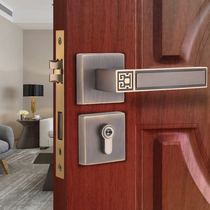 New Chinese Pure Copper Bedroom Door Lock Indoor Room Silent Antique Full Copper Home Universal Package Split Lock