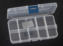 10-grid transparent plastic box jewelry box storage box slice can be assembled water drill clothing accessories