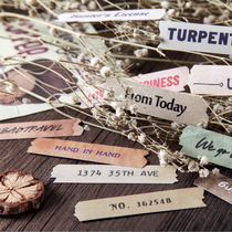 50 retro European and American stickers English newspaper small clip Handbook sticker bag plant hand account diy decorative sticker