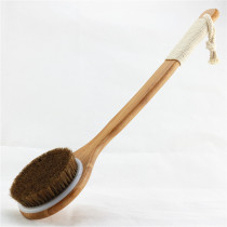 Pig Mane Nana Bamboo Bend Handle Bath Brush Bath Brush Original Mane Mullion Bath Rub Back Brush Clothes Shoes Brushed Super Long bath Shower God