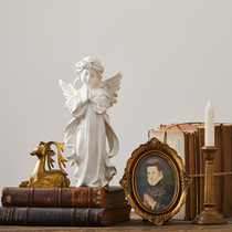 Retro old characters Angel sculpture ornaments Nordic creative resin girl desktop decoration Window props display