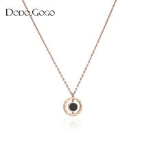 Design sense niche net red clavicle necklace female rose gold 2021 new girl heart pendant jewelry necklace
