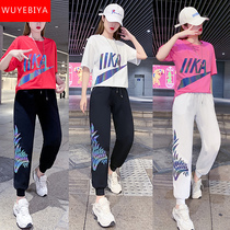 Sportswear Suit Less Girl Summer Clothes 2022 New Junior High School High School Students Loose Casual Short Sleeves Two Sets