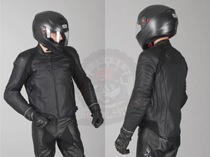 Import Dennis FIGHT Titanium Alloy Locomotive Motorcycle Leather Coat Dark Night Rider Racing Jacket
