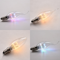 Starry sky LED lamp beads bulb starry sky decorative light source 1W E14 slightly bright 1W dark warm light candle bulb