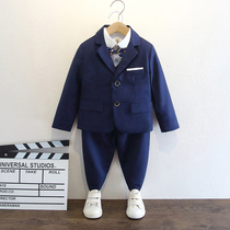 Childrens suits boys handsome British style childrens casual suits autumn and winter velvet childrens dresses foreign style