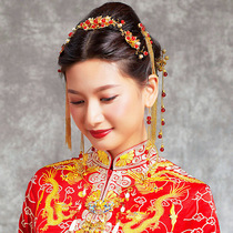 2021 New Chinese Bride Headwear Phoenix Crown Wedding Hei Tassel Tassel Step Shake Ancient Dress Headwear Accessories