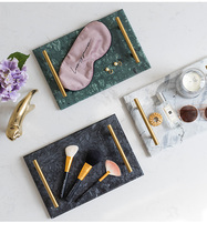 ins Nordic marble tray golden model room rectangular perfume cosmetics storage tray household cake pan