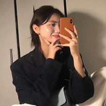 Korean ins blogger with autumn and winter leather iphone12 11promax 7 8plus xsmax phone case