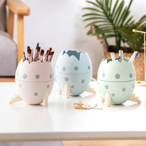 Cute pen holder multifunctional storage bucket desktop student stationery storage box dinosaur egg creative office storage