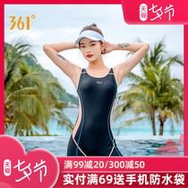 361 degree swimsuit womens summer one-piece flat angle 2021 new belly cover thin conservative large size professional sports swimsuit