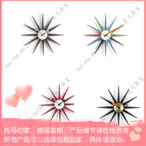 Germany Vitra Sunburst Clock 47cm Beech Rising Sun Wall Clock Clock