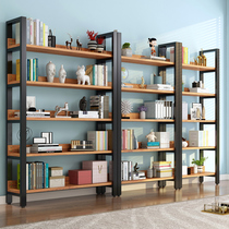 Bookshelves Landing Briefs Modern Steel Wood Shelving Multilayer Iron Art Living Room Bookcase Shelf Combined Shelf Storage Racks