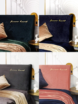 Stop universal headboard cover sleeve Universal all-bag wood bed head velvet minimalist modern light and luxurious bedside cover new