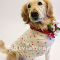 Recommend large dog Golden hair Cotton long sleeve joint base shirt Anti-hair loss Christmas pet big dog clothes