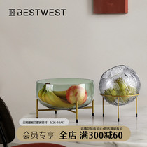 Light luxury fruit plate ornaments Nordic style living room coffee table snacks plate modern home Net red candy pot creative