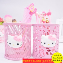 Pink pen holder creative personality pen holder hipster cute student fashion desktop storage barrel pen barrel female