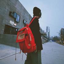 Double Shoulder Backpack Mens Summer New Fashion Trends Big Capacity Letters Backpack Bag