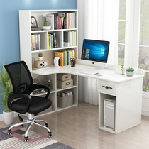 Computer Desktop Desk Brief Corner Desk Bookshelf Combination Integrated Home Students Study Table Bedroom Writing Table