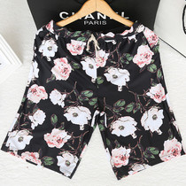 Beach pants Mens quick-drying lined plus size casual pants shorts swimming trunks loose five-point pants Seaside resort hot spring pants