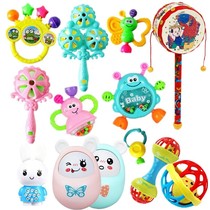Hand catch ball baby hand grab toy can bite Bell non-toxic children hanging tooth gum 0-1 year old 3 month Bell puzzle puzzle