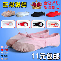 Pink dance shoes childrens female soft-soled practice mens ethnic Chinese body cat claw dance girls ballet shoes