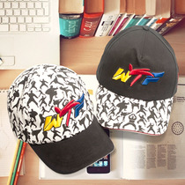 Taekwondo WTF embroidery baseball cap Summer outdoor sports awning classic black and white children adult duck tongue hat