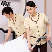 Hospital cleaning clothing short sleeve womens set hotel room aunt cleaning property cleaning work clothes summer thin size