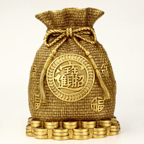 Juyuan Pavilion brass blessing piggy bank money bag Cornucopia living room creative home decoration crafts ornaments small