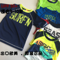 Foreign trade export original single swimsuit size boy jacket long sleeve sunscreen surf suit short sleeve baby swimsuit child