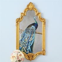 50x99 American and European French porch corridor hanging painting decorative painting alien sofa restaurant oil painting Blue Peacock pure hand painted