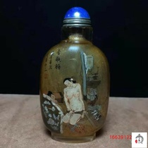 Folk collection of old crystal snuff bottles