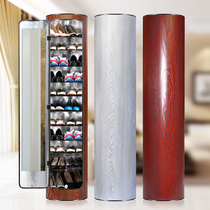 Creative 360 degree rotating shoe cabinet round cylinder cylinder Chinese living room balcony solid wood household storage large capacity