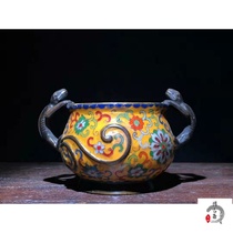 Folk collection old handicraft folk cloisonne Dragon furnace