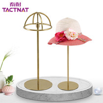 Stainless steel hat rack display rack hat holder Clothing store hat display rack display shelf floor-to-ceiling hat rack hat support