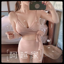 Split swimsuit womens bikini three-point high waist thin belly cover oblique straps gather sexy hot spring swimming wear