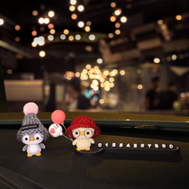 Temporary parking number plate on-board upscale creative moving car Phone card car cute penguin moving car caravan supplies