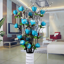 Leaf Vein Dry Flower Living Room Floor Flowers Fake Flower Pendulum Pieces Rose Flowers Dried Flowers Bouquet Dry Branches New House Interior Decoration Floral