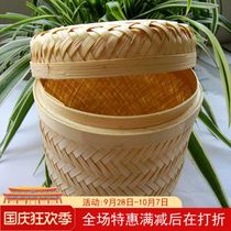 Vietnam hand-made imported bamboo small basket Bamboo Bamboo basket Puer loose tea packaging box storage box bamboo core direct selling products