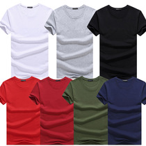 Solid color T Shirts Mens Black White cotton Tees SummerTops